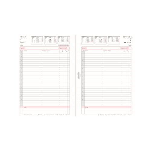 Chronoplan Einlage Kalender DIN A5 2027