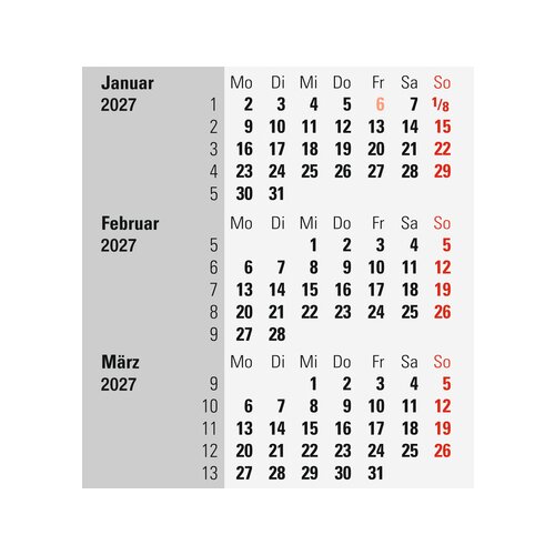 rido/idé Tischkalender 2027