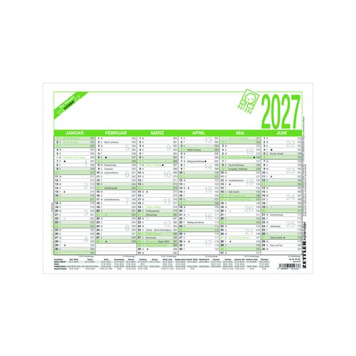 ZETTLER Tafelkalender Natura 2027