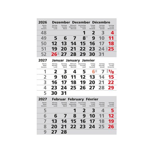 GÜSS® Ersatzeinlage Aufstellkalender 2027