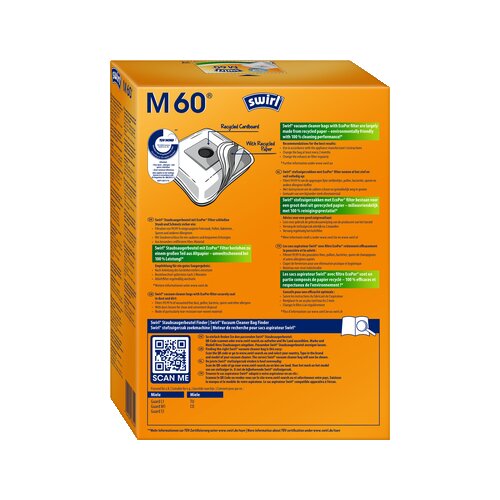 Swirl Staubsaugerbeutel M 60 EcoPor®