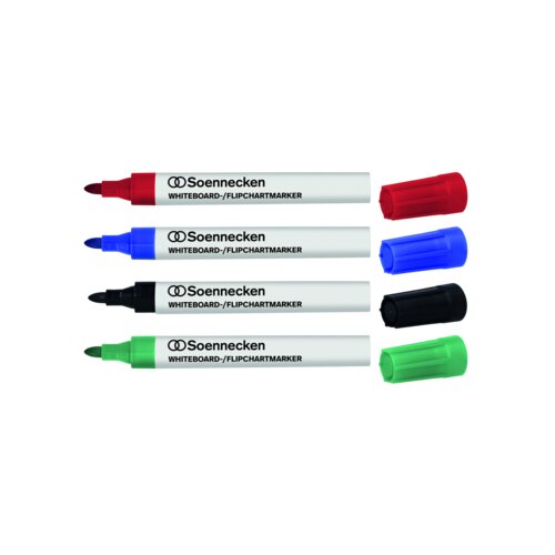 Soennecken Whiteboard-/Flipchartmarker 4 St./Pack.