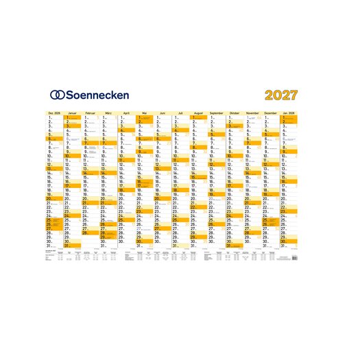 Soennecken Plakatkalender 2027 Karton