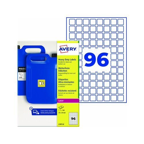 Avery Zweckform Folienetikett wetterfest 20 x 20 mm (B x H)