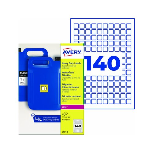 Avery Zweckform Folienetikett wetterfest 15 x 15 mm (B x H)