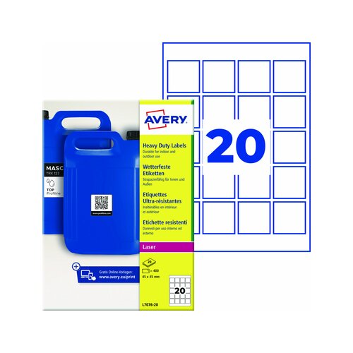 Avery Zweckform Folienetikett wetterfest 45 x 45 mm (B x H)