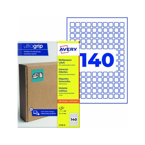 Avery Zweckform Universaletikett ultragrip 15 x 15 mm (B x H)