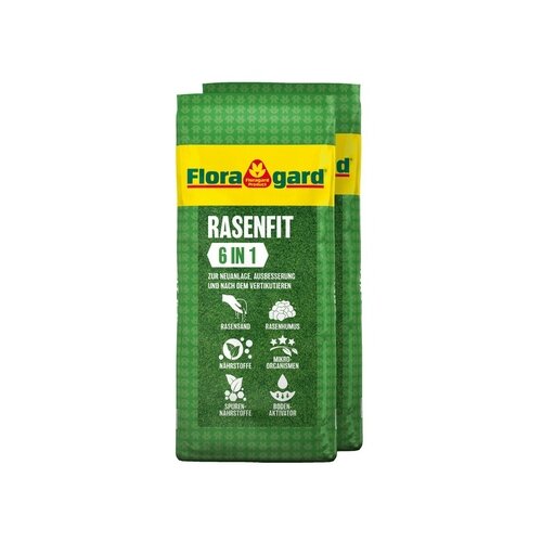 Floragard Gartenerde 6 in 1 Rasen-Fit