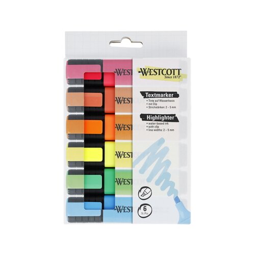 Westcott Textmarker 6 St./Pack.