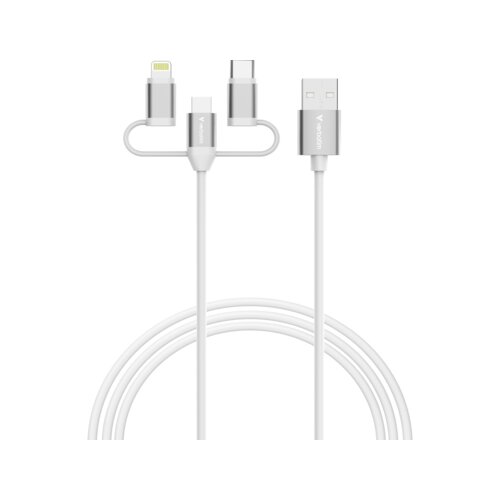 Verbatim USB-Kabel Essentials 3-in1 USB-A-Stecker/Micro-USB-B-Stecker/USB-C-Stecker/Lightning-Stecker