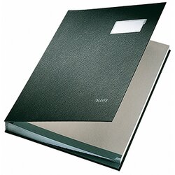 Leitz 57010095 Unterschriftsmappe DIN A4 10 Fächer Graupappe schwarz