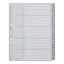 Leitz 12600000 Register A-Z DIN A4 20teilig PP grau