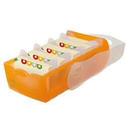 HAN 998-613 Karteikasten CROCO DIN A8 PP orange transluzent