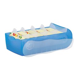 HAN 997-643 Karteikasten CROCO DIN A7 PP blau transluzent