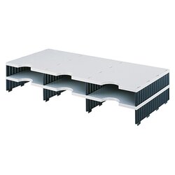 styro 268-1302.98 Aufbaueinheit styrodoc trio 6Fächer gr/sw