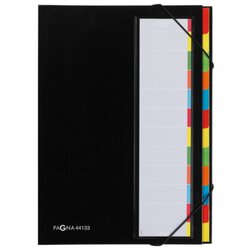 PAGNA 44133-04 Ordnungsmappe Deskorganizer DIN A4 12Fächer schwarz