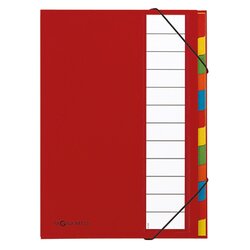 PAGNA 44133-01 Ordnungsmappe Deskorganizer DIN A4 12Fächer rot