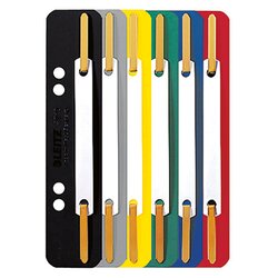 Leitz 37100099 Heftstreifen kurz 35x158mm PP sortiert 250 St./Pack.