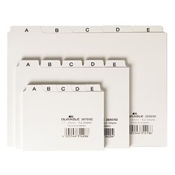DURABLE 365002 Leitregister DIN A5 quer A-Z Kunststoff weiß