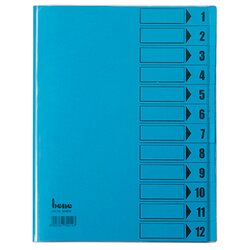 Bene 84800BL Ordnungsmappe DIN A4 12Fächer intensivblau