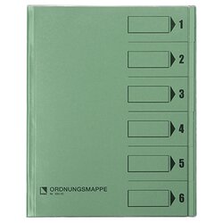 Bene 83600GN Ordnungsmappe DIN A4 6Fächer grün