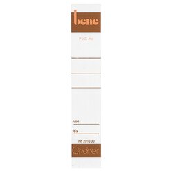 Bene 291660 Ordnerrückenschild schmal/kurz Papier ws 10 St./Pack.