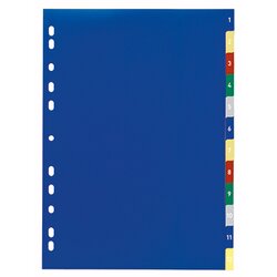DURABLE 675027 Register 1-12 DIN A4 PP farbig 