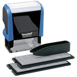 trodat® 43145 Textstempel Typo Printy 47x18mm schwarz/blau