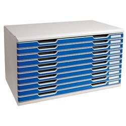 Exacompta 324003D Modulo A3 Classic 10Schübe l.gr/blau