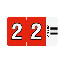 Leitz 66021000 Ziffernsignal Orgacolor rot 500 St./Pack.