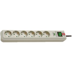 brennenstuhl® 1159750015 Steckdosenleiste Eco-Line 6fach grau
