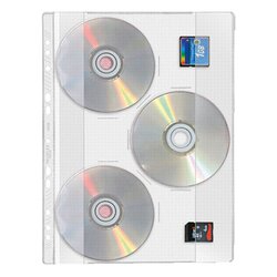 Veloflex 4359000 CD/DVD Hülle für DIN A4 PVC glasklar 10 St./Pack.