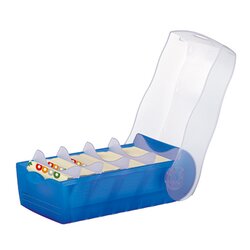 HAN 998-643 Karteikasten CROCO DIN A8 PP blau transluzent