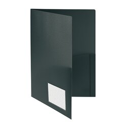 FolderSys 10008-30 Broschürenmappe DIN A4 PP Klarsichttasche schwarz