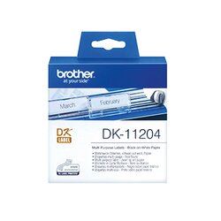 Brother DK11204 Etikett QL-500 17x54mm weiß 
