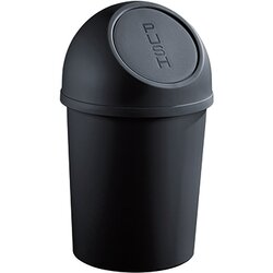 helit H2401195 Abfalleimer 13l rund PP schwarz