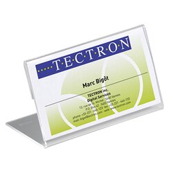 DURABLE 805519 Tischnamensschild 100x52mm Acryl tr 10 St./Pack.