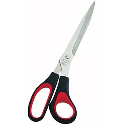 WEDO® 97610 Schere 25,5cm Edelstahl Softgriff schwarz/rot