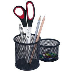 WEDO® 65401 Stifteköcher Set Office 2teilig Drahtmetall schwarz