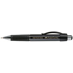 Faber-Castell 140733 Kugelschreiber GRIP PLUS BALL M metallic-schwarz