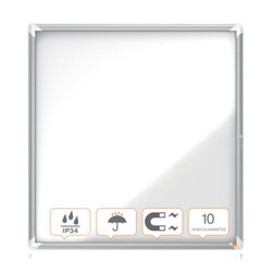 Nobo® 1902581 Schaukasten 97,2x100x4,5cm 12xDIN A4 silber