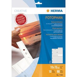 HERMA 7585 Fotohülle Fotophan für 15x10cm weiß 10 St./Pack.