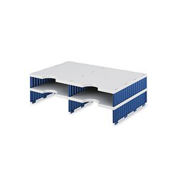 styro 268-1202.38 Aufbaueinheit styrodoc duo 4Fächer gr/bl