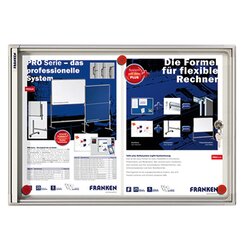 FRANKEN FSA2 Schaukasten X-tra! Line für 2x DIN A4 Aluminium