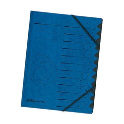 Herlitz 10843316 Ordnungsmappe DIN A4 12 Fächer Karton blau