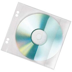 Veloflex 4366000 CD/DVD Hülle f. 1CD PP transparent 10 St./Pack.