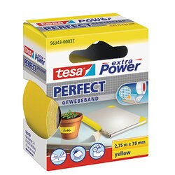 tesa® 56343-00037 Gewebeband extra Power Perfect 38mmx2,75m gelb