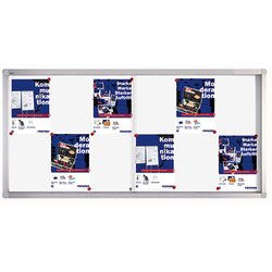 FRANKEN SK6112 Schaukasten PRO Schiebetür für 12x DIN A4 Aluminium