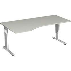 Geramöbel S-617306-LS Schreibtisch Flex links C-Fuß l.gr/si