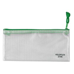 Veloflex 2706000 Reißverschlusstasche 200x100mm PVC DIN A6